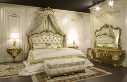 Baroque style in the bedroom interior