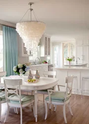 Mint chairs in the kitchen interior