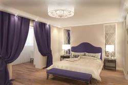 Дизайн спальни в сиреневых цветах