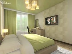 Beige green bedroom photo