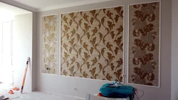 Wallpapering the living room photo