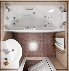 Bathroom design 2 meters without toilet