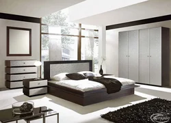 Bedroom set in a modern interior