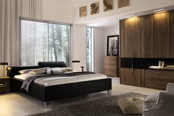 Bedroom set in a modern interior