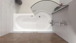 Photo of a bathtub with a custom bathtub