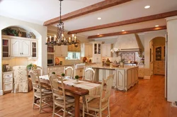 Living Room Kitchen Design In A Country House