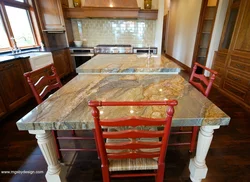 Photo of kitchen tables made of stone
