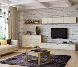 Living Room Photo Beige Wall