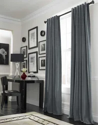 Curtains For The Living Room In A Modern Style Gray Photo