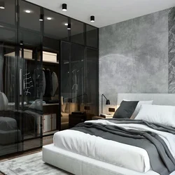 Gray Black Bedroom Interior