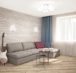 Living room design in a house with a sofa