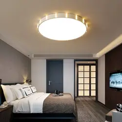 Ceiling In The Bedroom With Lighting Without A Chandelier Photo