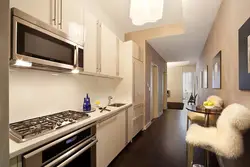 Photo Of A Kitchen In The Hallway In A One-Room Apartment