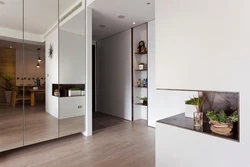 Photo of a kitchen in the hallway in a one-room apartment