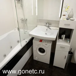 Bath with toilet design without sink