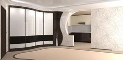 Дизайн интерьера гостиной с угловым шкафом