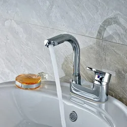 Sink and bathtub with one faucet photo