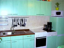 Kitchen in self-adhesive film before and after photos
