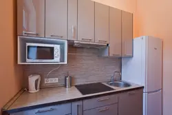 Small kitchen design with microwave