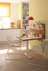 Small kitchen interior table and chairs