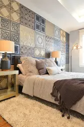 Tiles in the bedroom interior