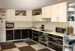 Corner combined kitchens photo