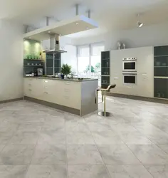 Matte porcelain tiles in the kitchen interior