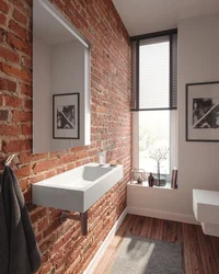 Bathroom Design With Decorative Bricks