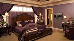 Classic bedrooms with dark furniture photo