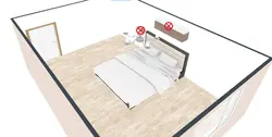 Как поставить кровать в спальне относительно двери и окна фото