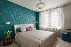 Wallpaper In The Bedroom Interior Turquoise