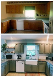 DIY kitchen remodel before and after photos