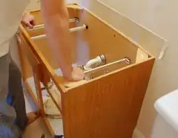 DIY wooden bathroom cabinet photo drawings