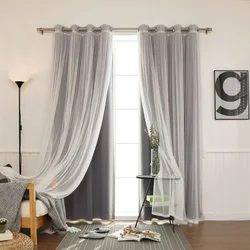 Photo of curtains for the living room with one curtain