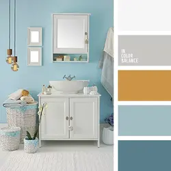 What colors go with white in a bathroom interior