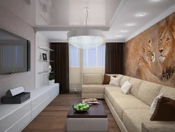 Living Room Design In Apartment 20 With Balcony