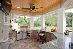 Build a summer kitchen inexpensively with photos