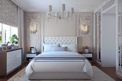 Bedroom design with wall-to-wall mirror
