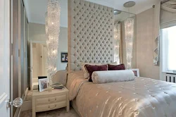 Bedroom design with wall-to-wall mirror