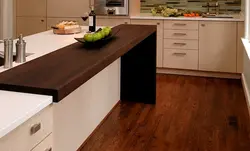 Столешница для кухни темного цвета фото