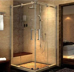 Shower Without Bathtub And Shower Cabin Photo