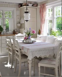 Shabby chic in the kitchen interior photo