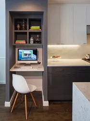 Computer table in kitchen design