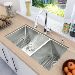 Double Sink In The Kitchen Interior