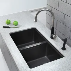Double Sink In The Kitchen Interior