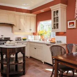 Терракотовый цвет сочетание в интерьере кухни