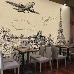 Drawing in the kitchen on the entire wall photo