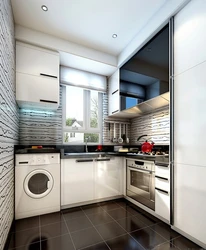 Дизайн Кухни 4 Кв Метра С Холодильником И Стиральной Машиной