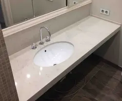 Built-In Countertop In The Bathroom Photo