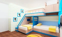 Дизайн спальни для троих